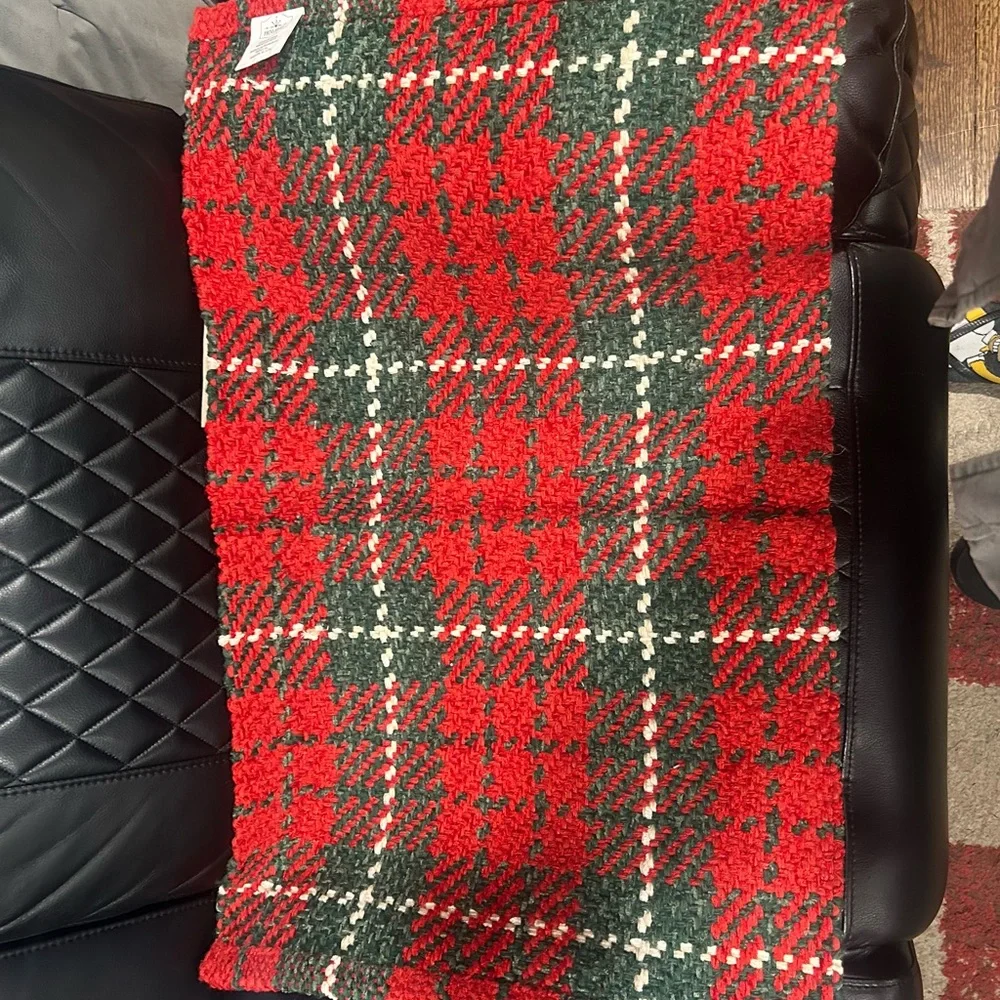 Red and Green Woven Rug